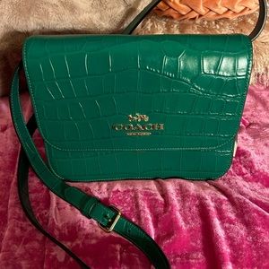 NEW Coach croc embossed crossbody